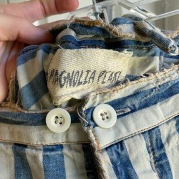 Women Pants & Jumpsuits Magnolia Pearl Railroad Striped Cotton Trousers - Picture 5 of 5